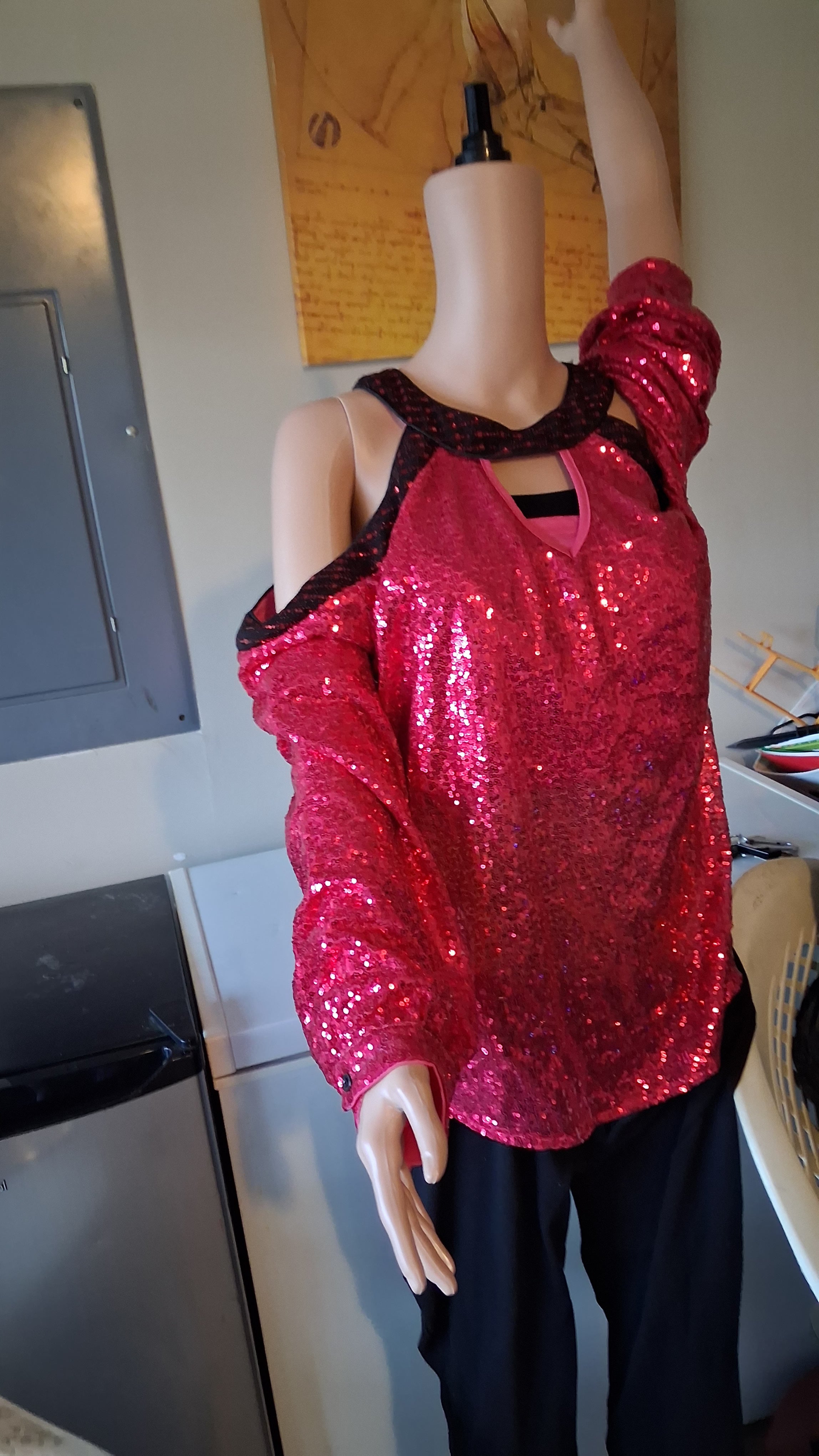 Beautiful Long Sleeve Pink Diamond