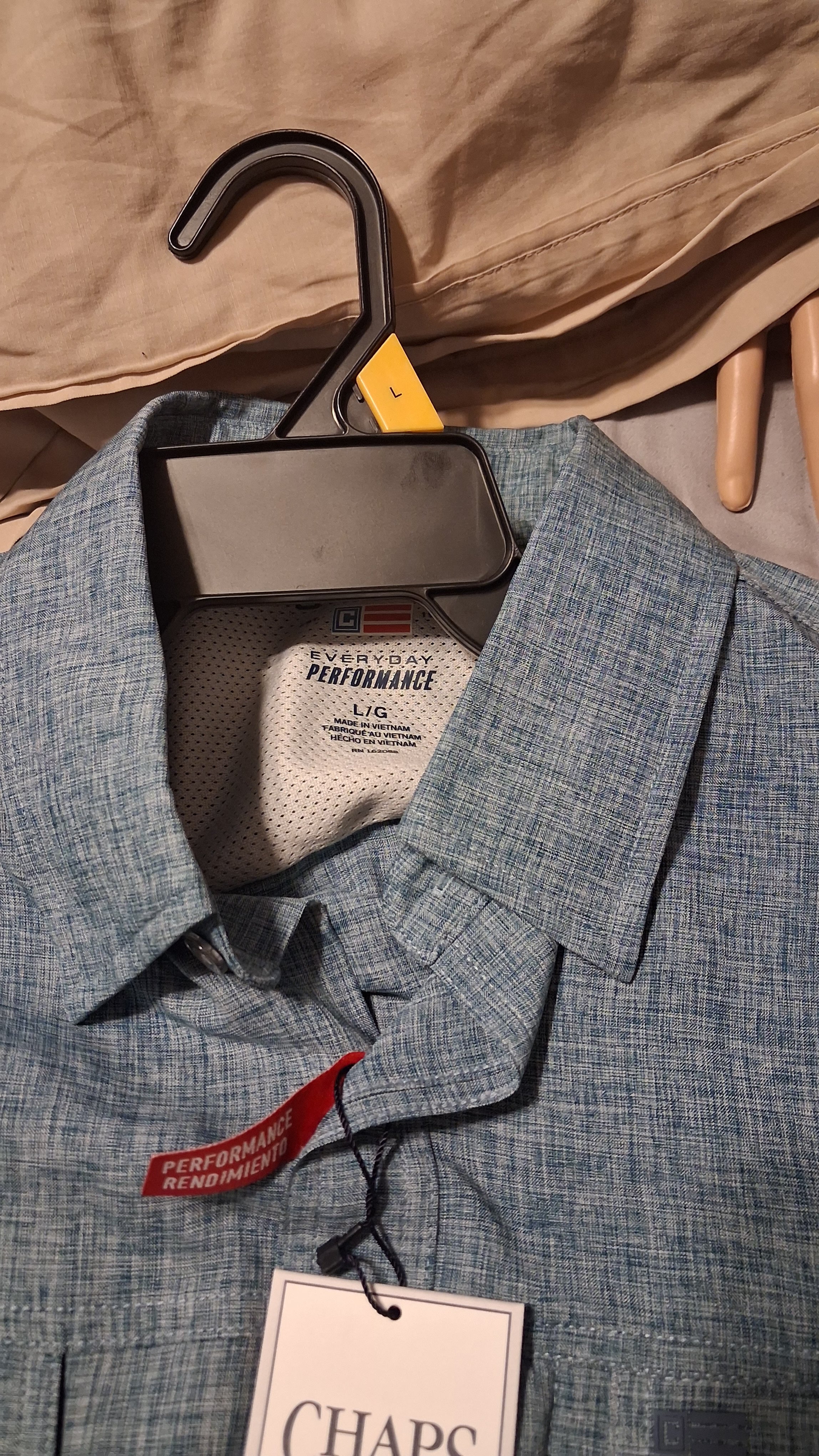 CHAPS SHORT SLEEVE SHIRT