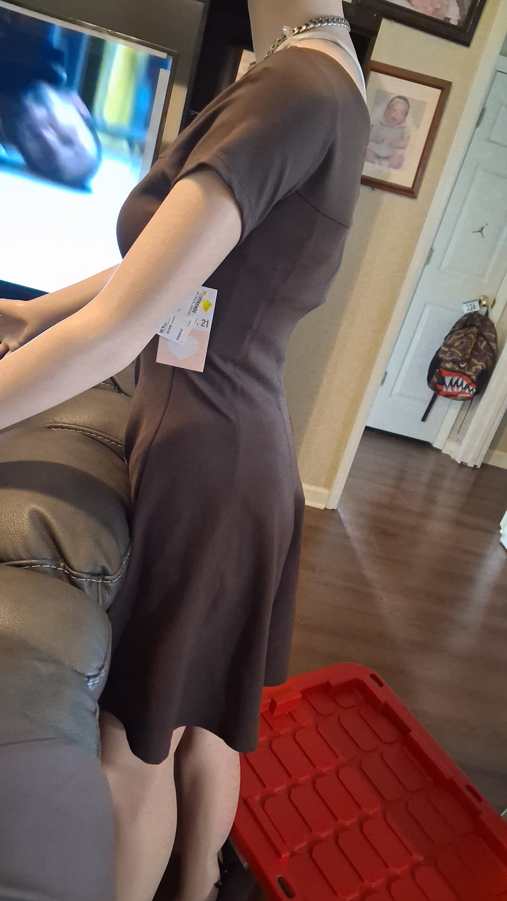 Women's Hershy Chocolate Brown Midi Dress